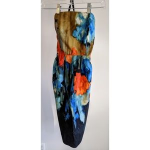 Moulinette Soeurs Watercolor Strapless Dress